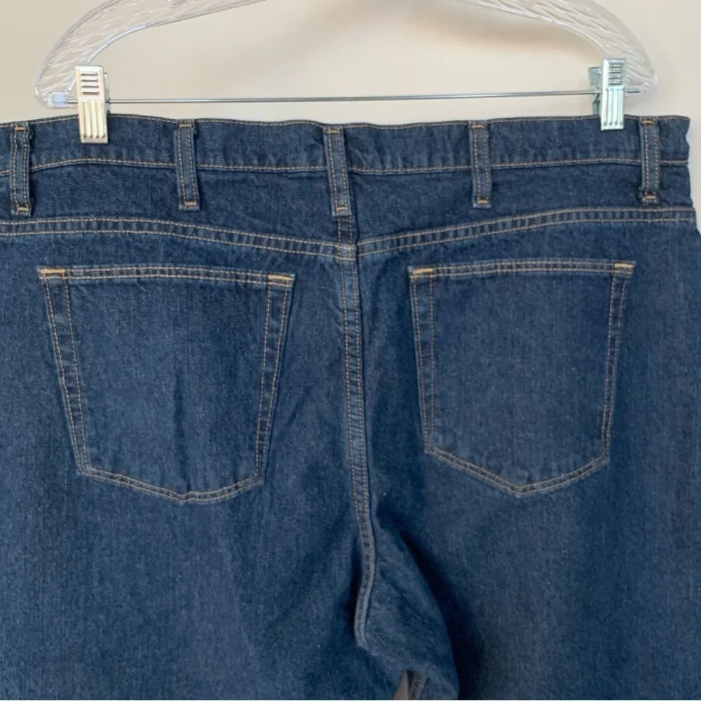 Cabela’s Dark Washed Plaid Lined High Rise Jeans Size‎ 18R